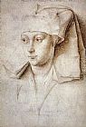 Rogier Van Der Weyden Canvas Paintings - Portrait of a Young Woman